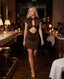 Vestitino cut-out in raso con alamaro SHANGHAI - Follie by Alice