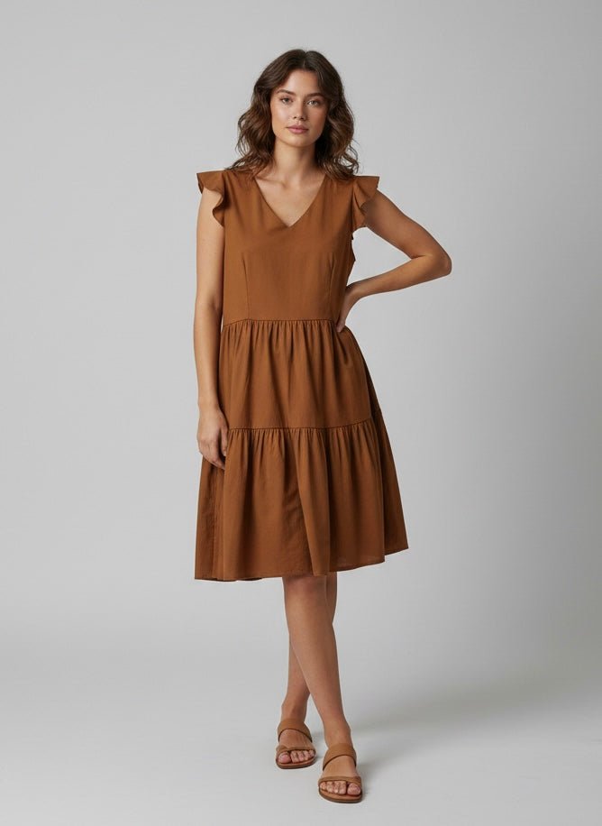 Vestitino smanicato marrone - Follie by Alice