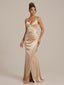Vestito lungo in raso con scollo a cuore GILDA - Follie by Alice
