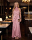 Vestito lungo in raso con spacco KRISTAL - Follie by Alice