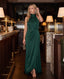 Vestito lungo in raso con spacco KRISTAL - Follie by Alice