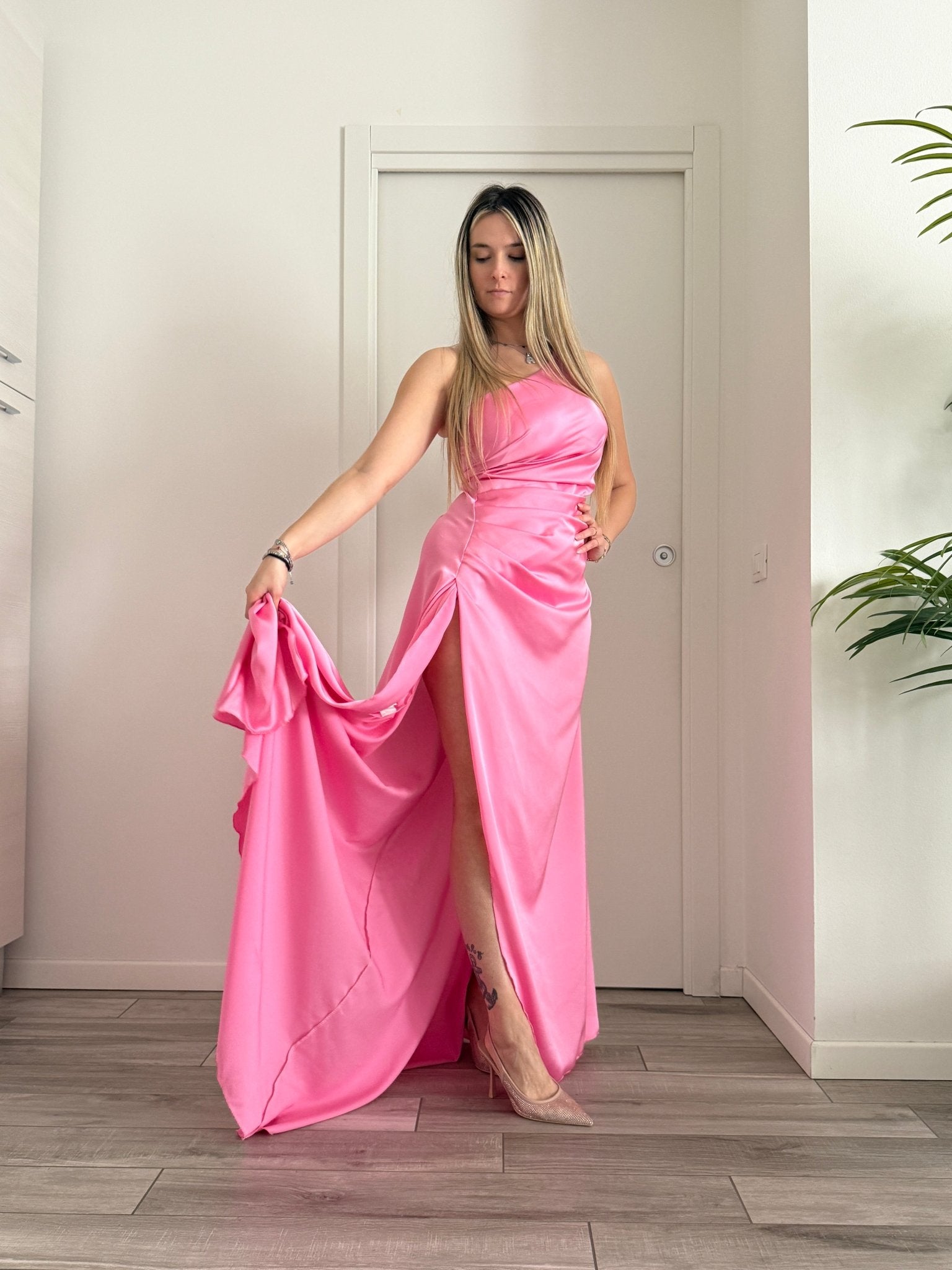 Vestito lungo monospalla BEATRIX - Follie by Alice