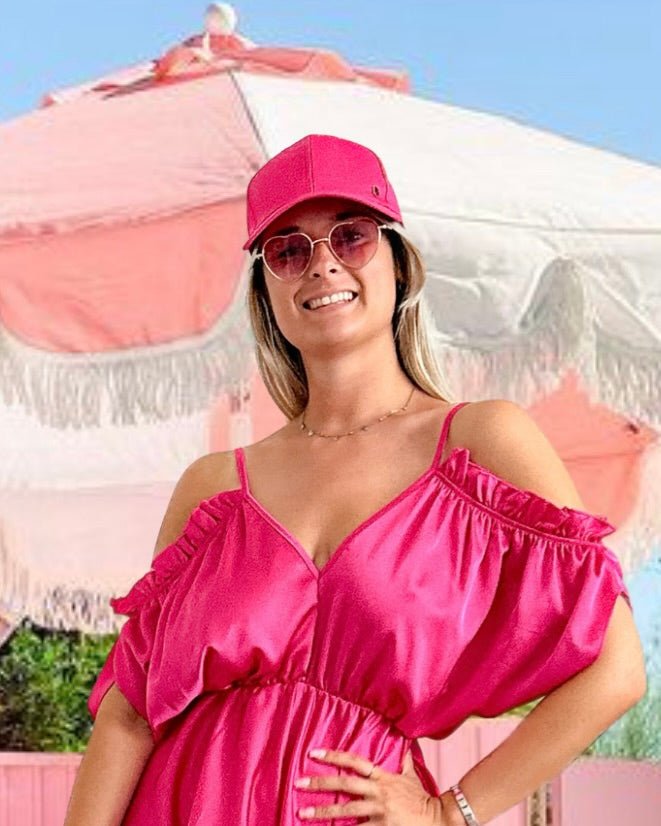 Berretto fucsia con frontino