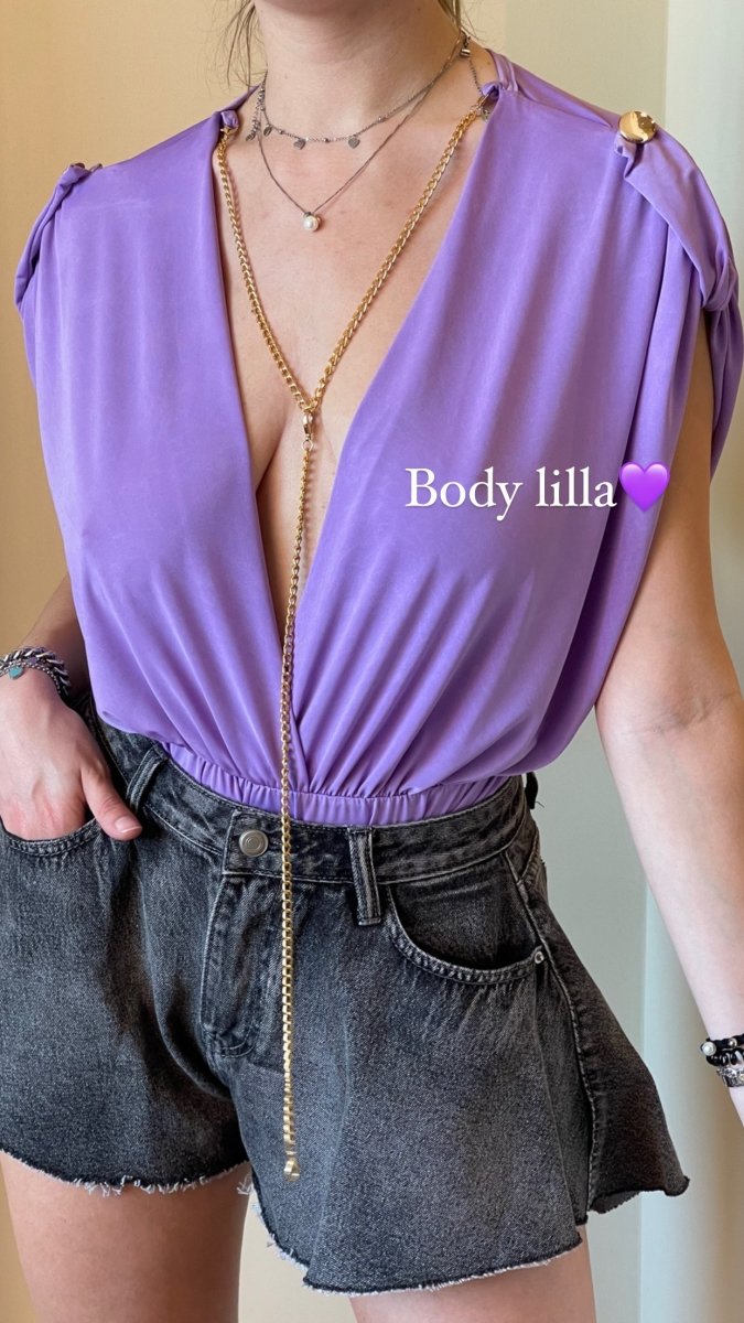 Body lilla con catenina