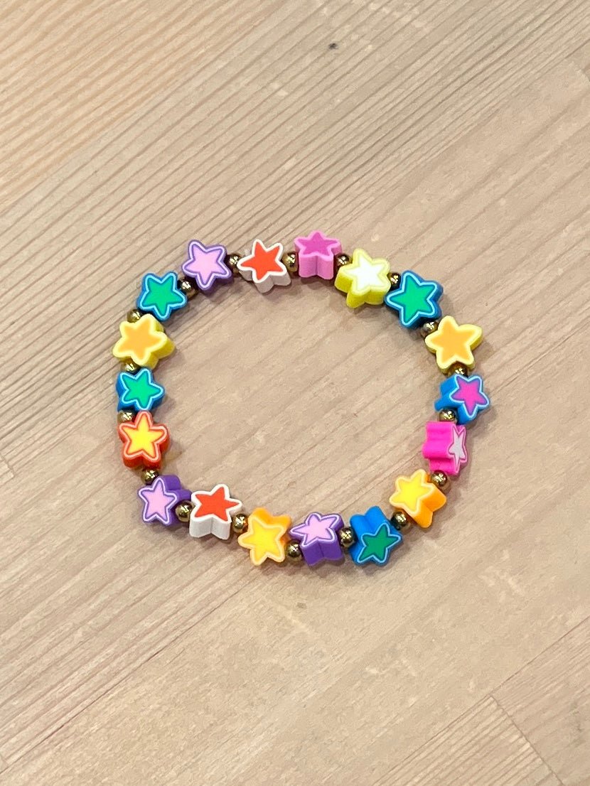 Braccialetto colorato con stelline