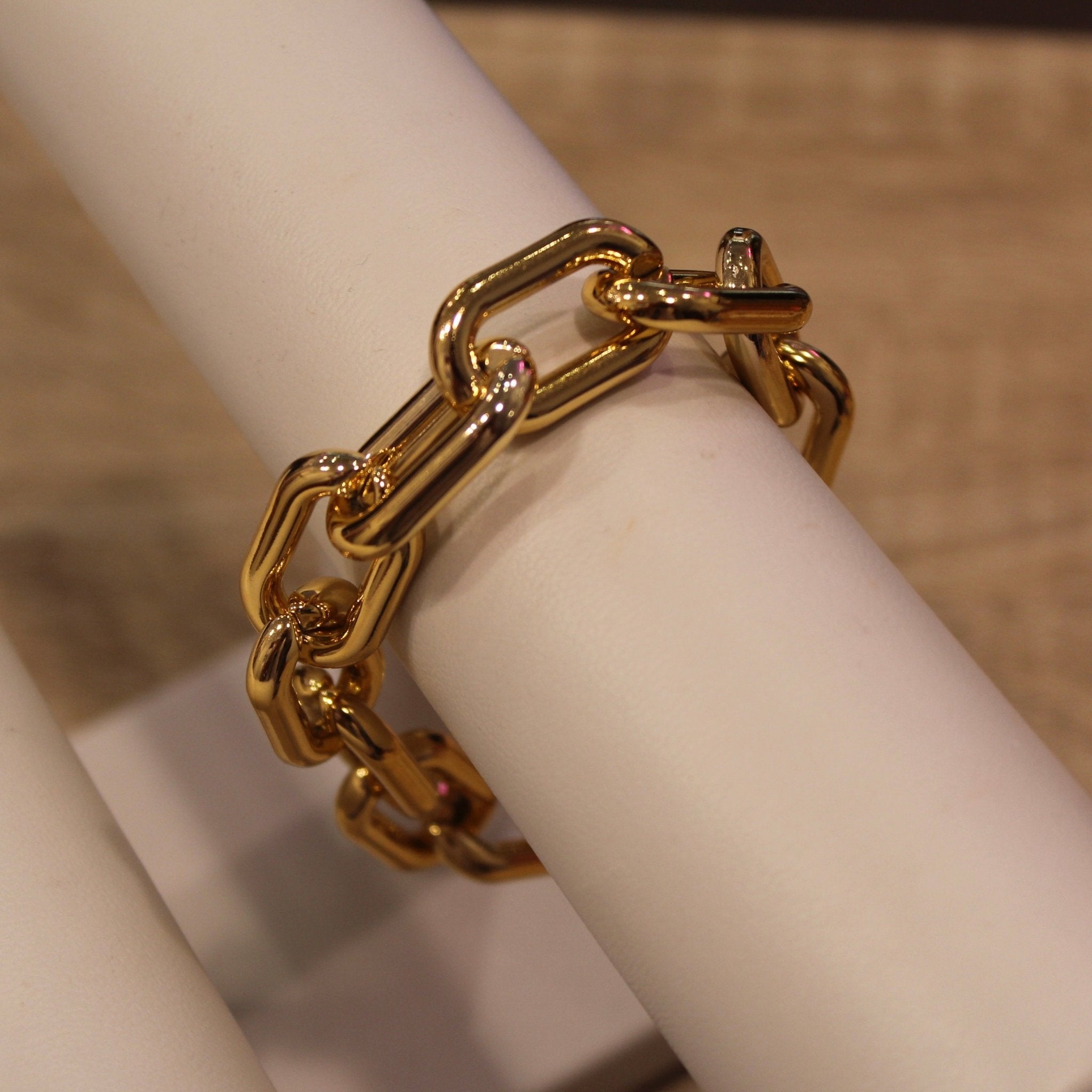 Braccialetto oro maxi - catena - Follie by Alice