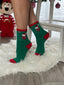 Calzini natalizi verdi con Babbo Natale - Follie by Alice