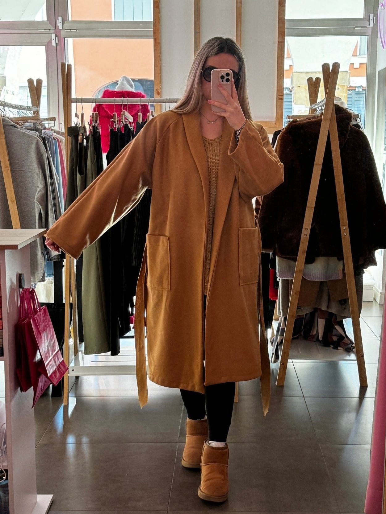 Cappotto lungo color cammello - Follie by Alice