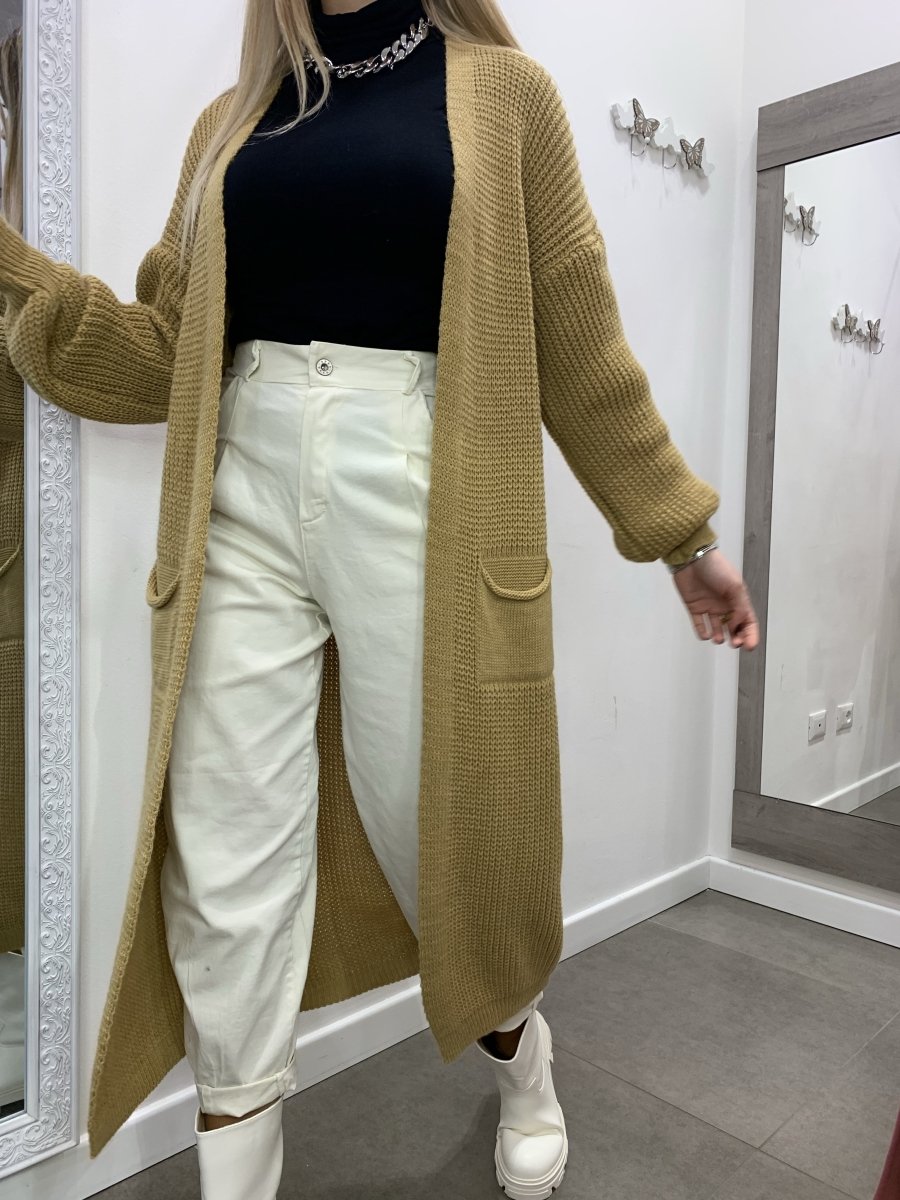 Cardigan lungo marrone - Follie by Alice