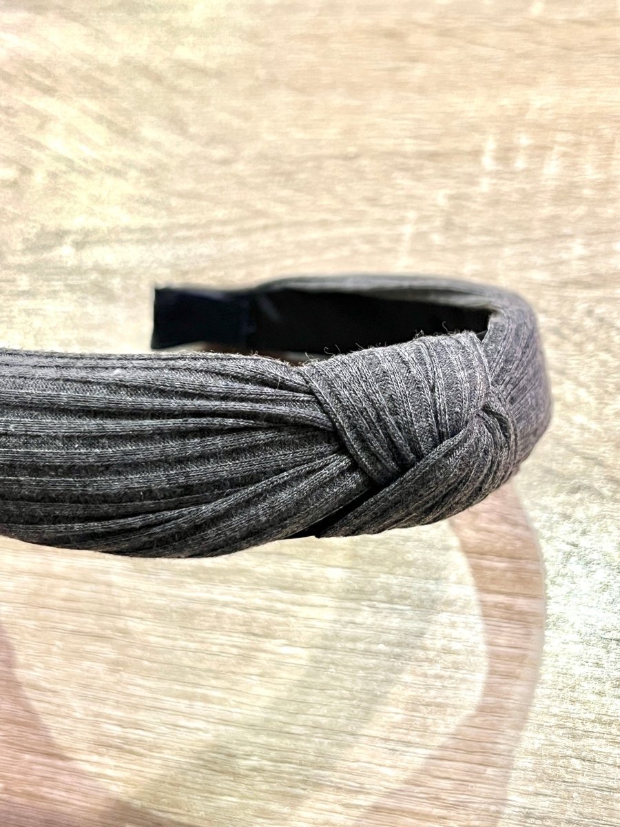 Cerchietto grigio in tessuto