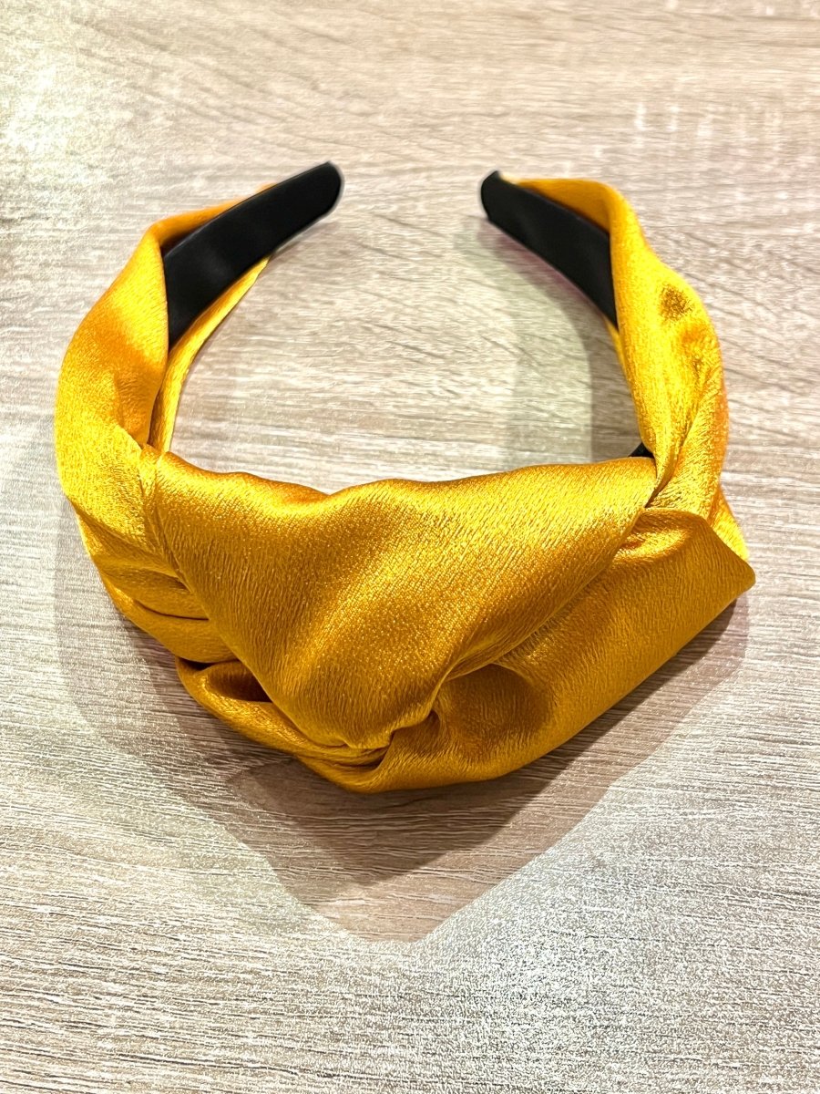 Cerchietto ocra in raso - Follie by Alice