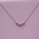 Collana argento con perline brillanti