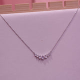 Collana argento con perline brillanti