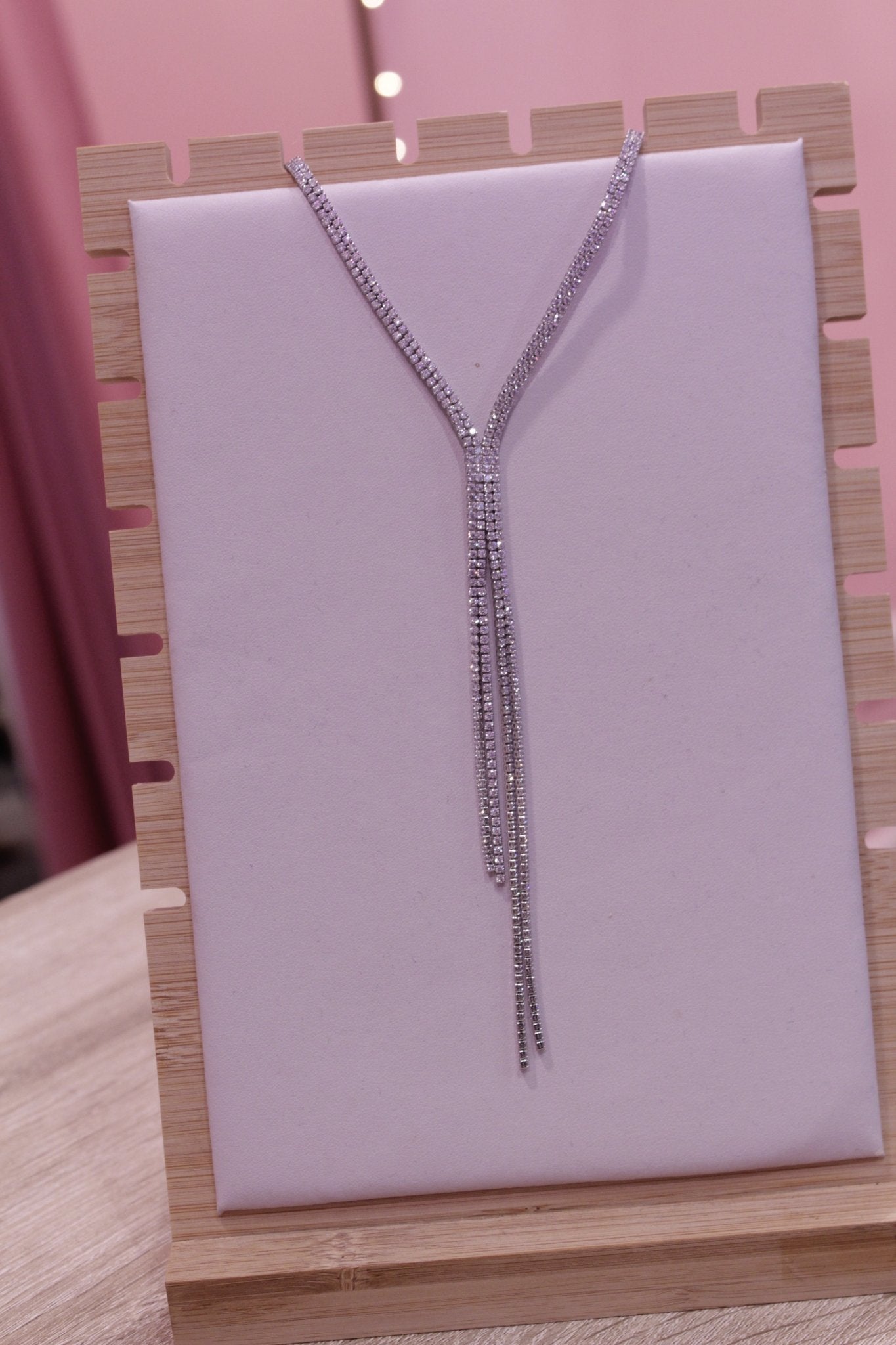 Collana argento con strass pendenti - Follie by Alice