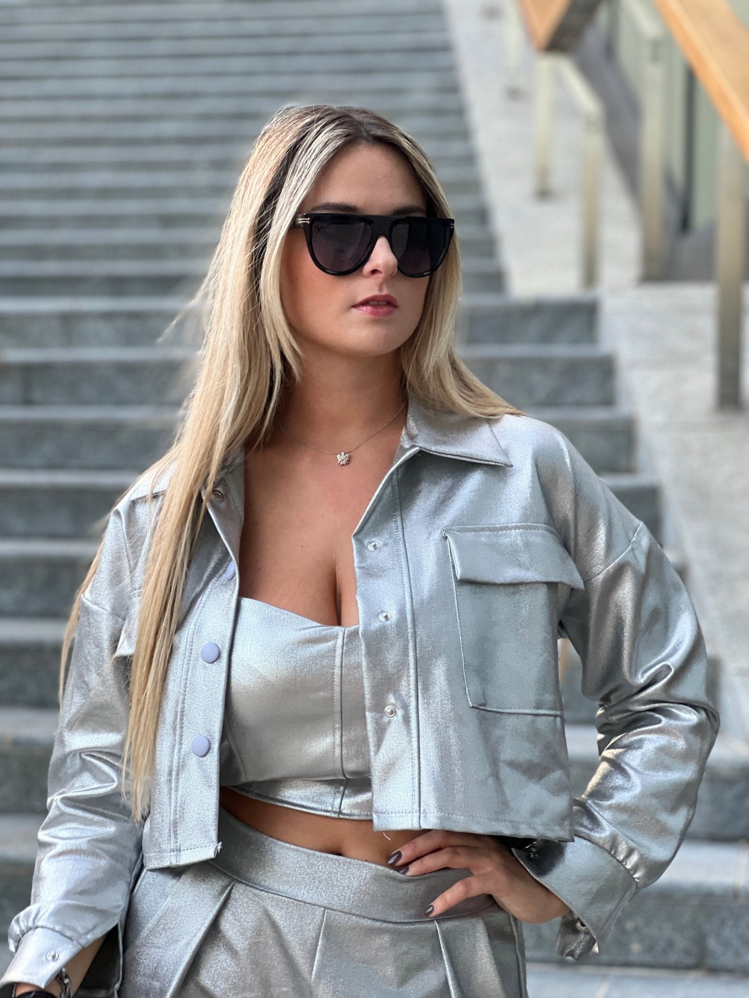 Giacca metallizzata STAR - Follie by Alice
