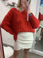 Maglione rosso a trecce - Follie by Alice