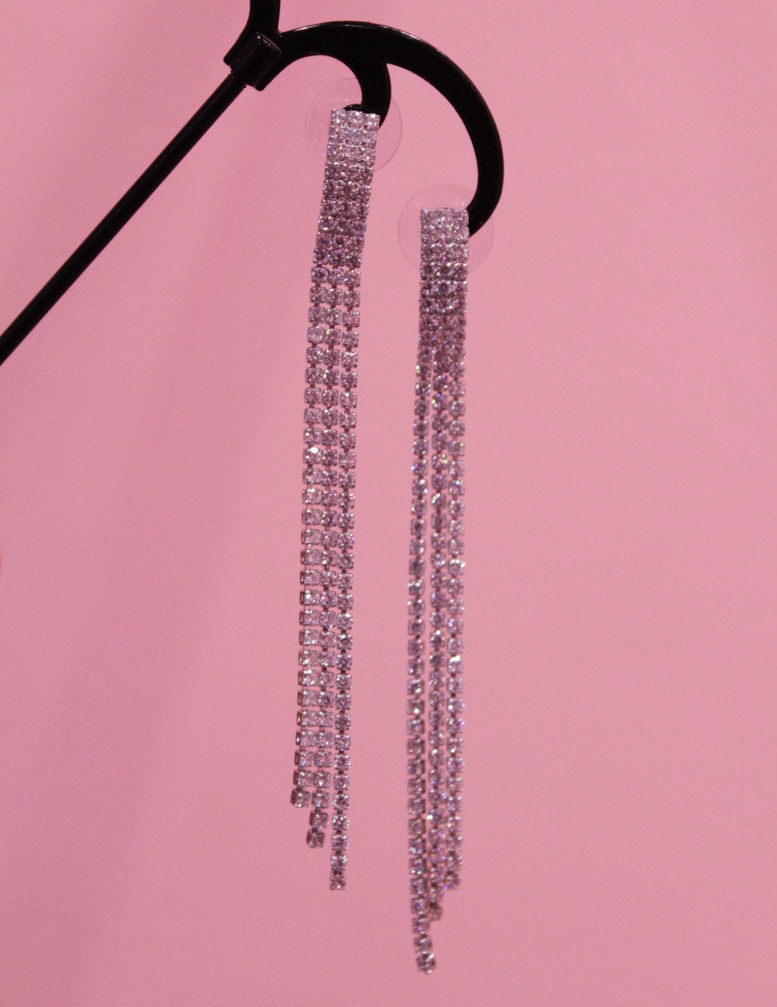 Orecchini argento con strass pendenti - Follie by Alice