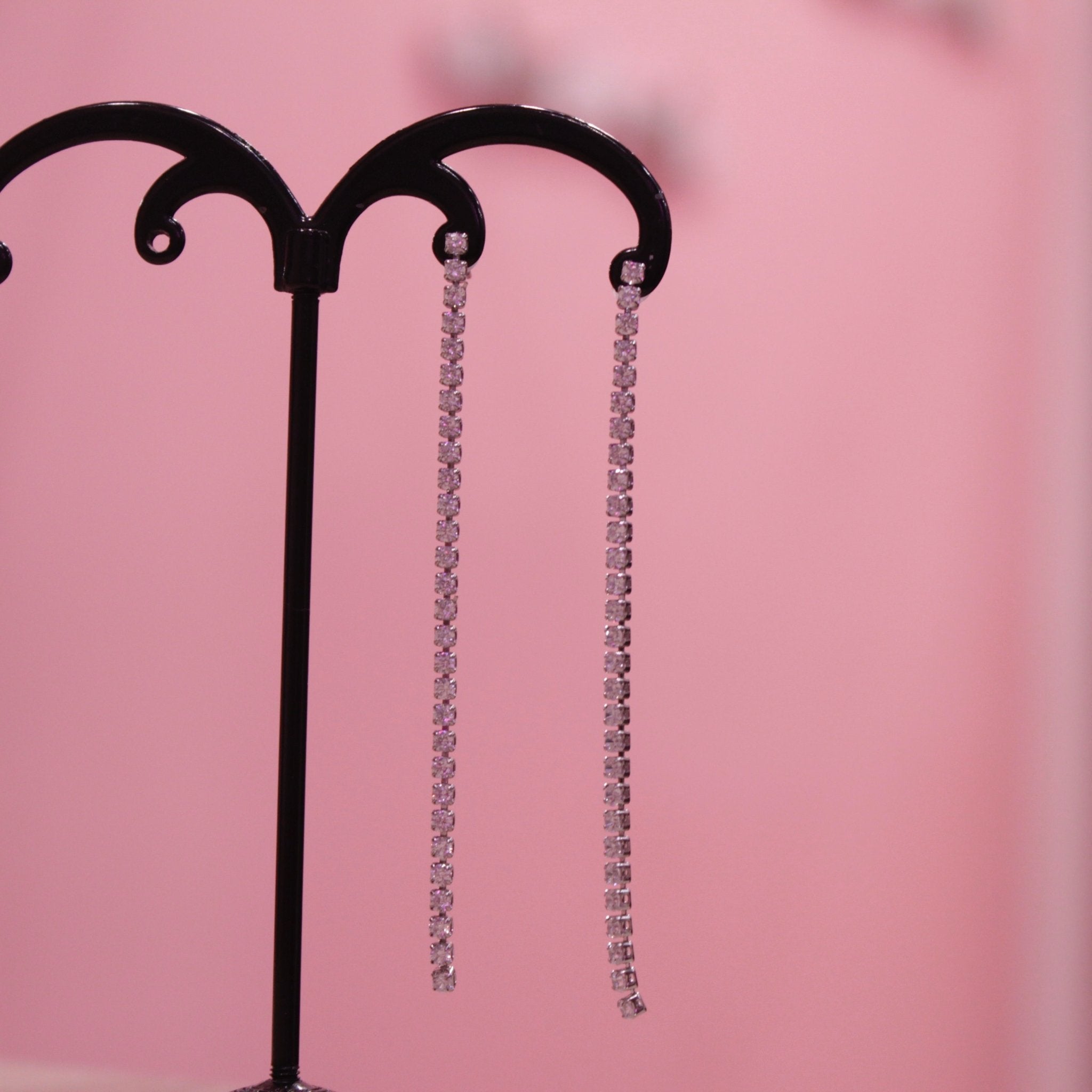 Orecchini argento pendenti di strass - Follie by Alice