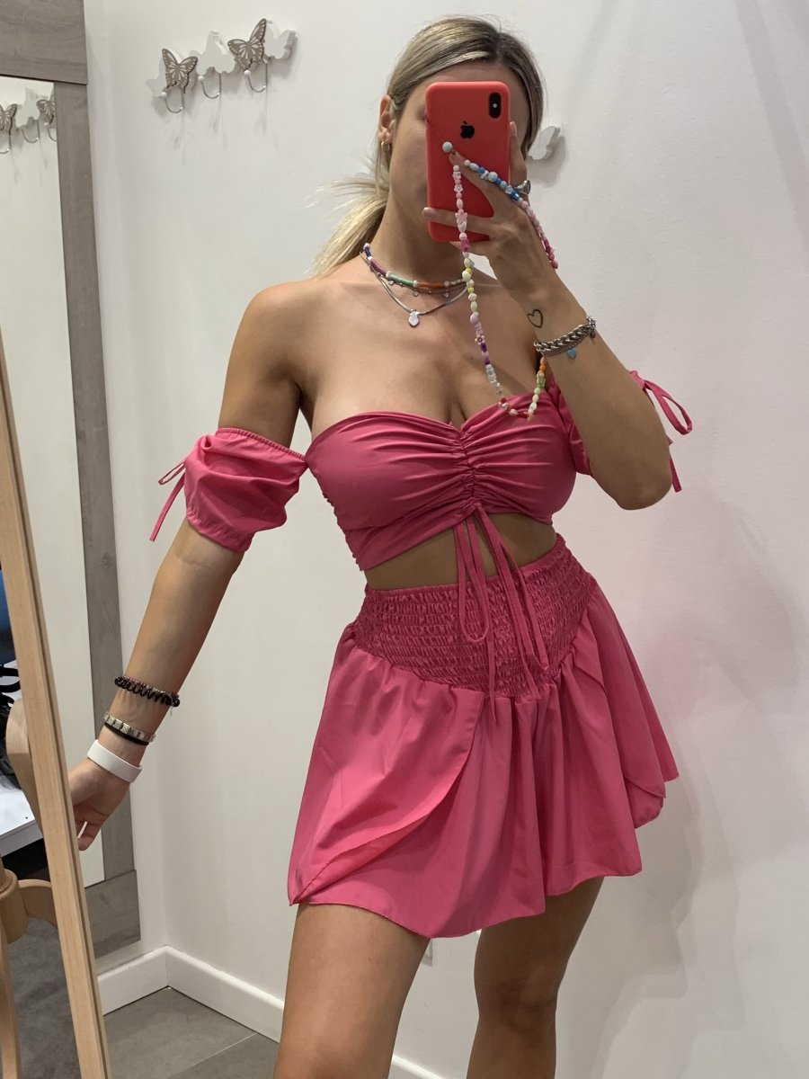 Shorts fucsia con vita elasticizzata - Follie by Alice