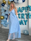 Vestito lungo azzurro in tulle - Follie by Alice