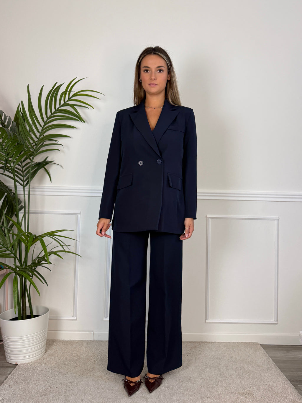 Giacca blazer doppiopetto IVORY