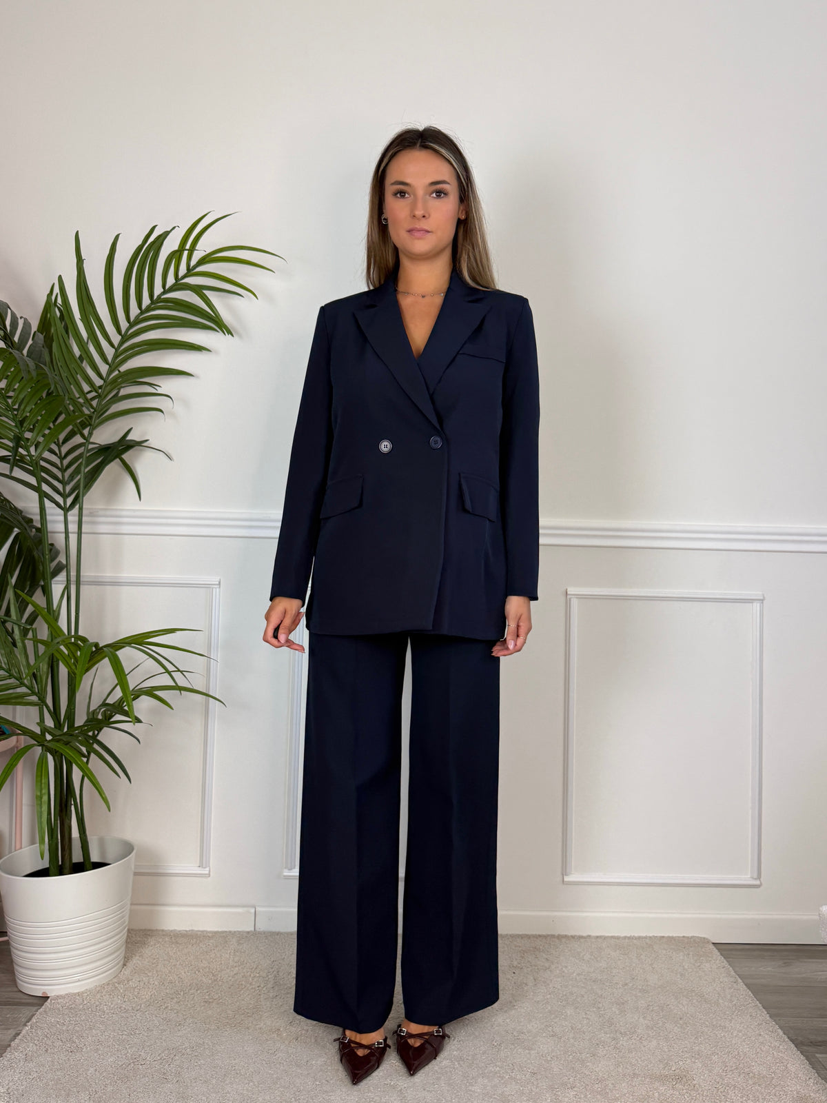 Giacca blazer doppiopetto IVORY