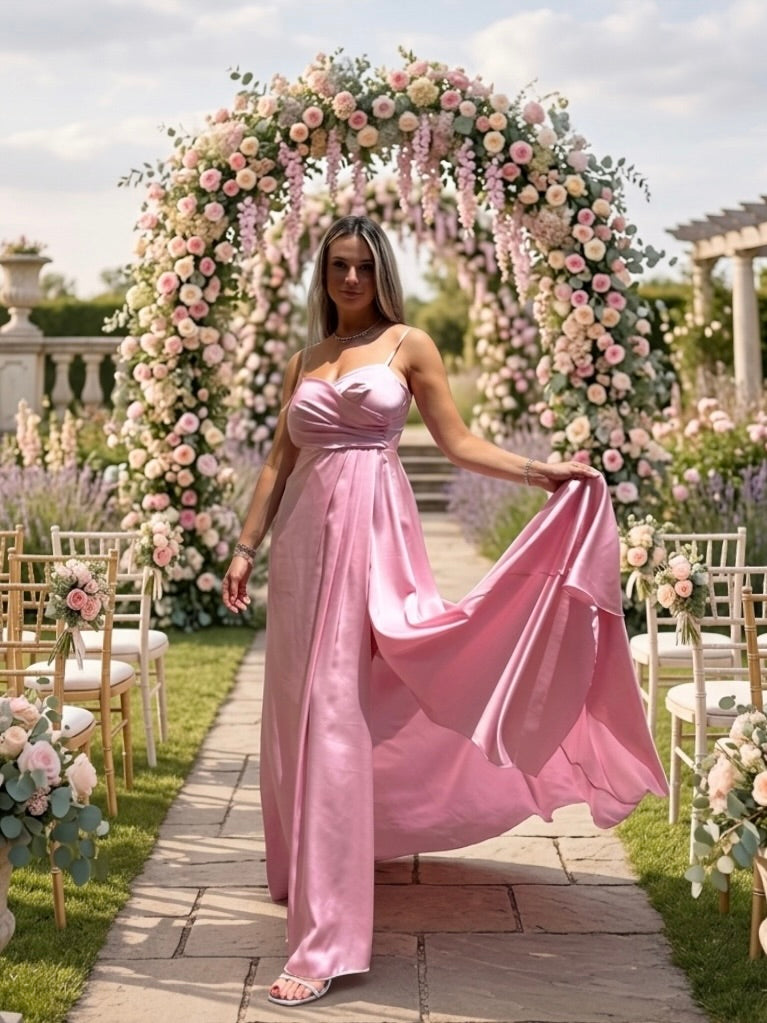 Vestito lungo con corpetto sweetheart LEONY