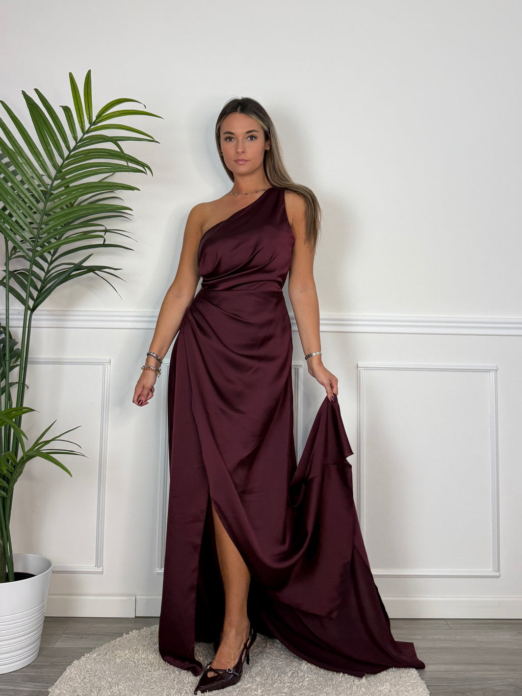 Vestito lungo monospalla GLAMOUR