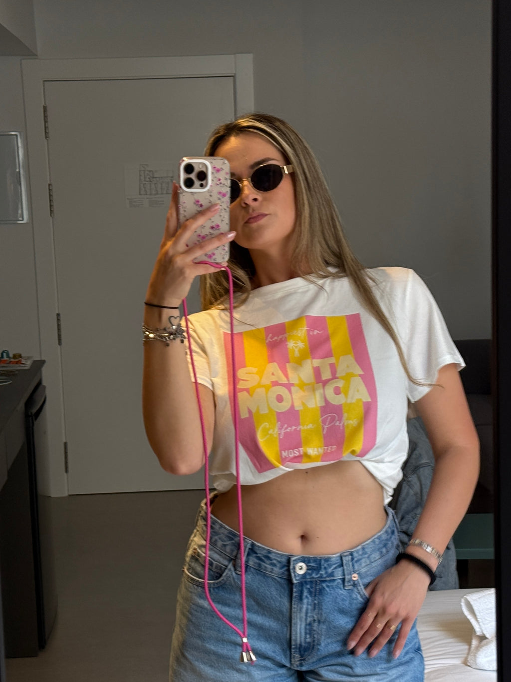 T-shirt con stampa SANTA MONICA