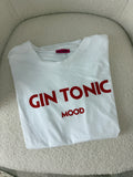 T-shirt bianca con stampa Gin Tonic Mood