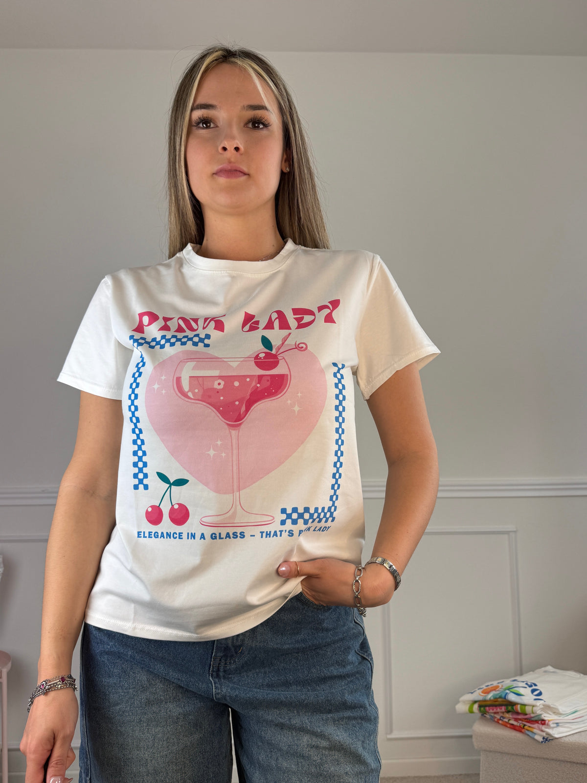 T-shirt con stampa PINK LADY - Follie by Alice