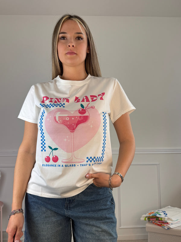 T-shirt con stampa PINK LADY - Follie by Alice