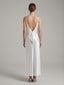 Vestito lungo in raso con schiena scoperta a V CASCADE - Follie by Alice