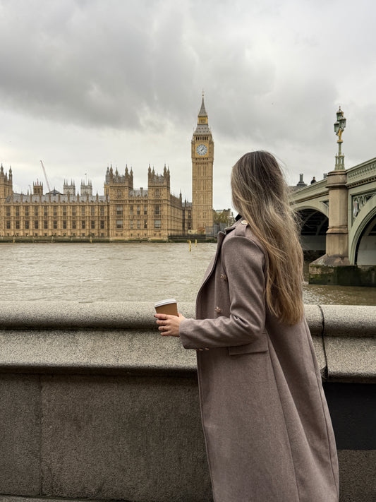 Cappotto lungo doppiopetto con bottoni gioiello 4284