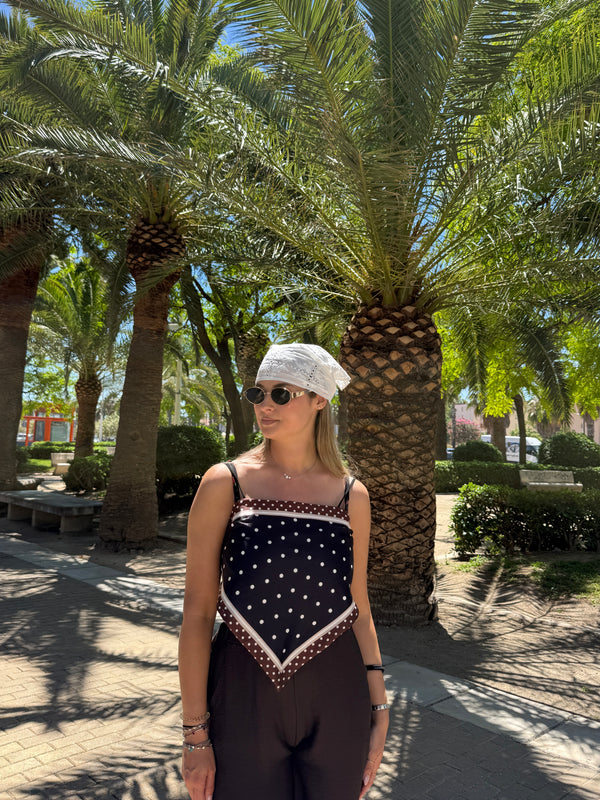 Top bandana a pois DOMINO - Follie by Alice