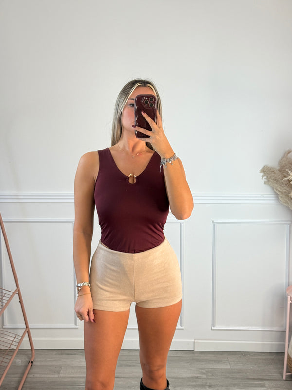 Shorts culotte in suede
