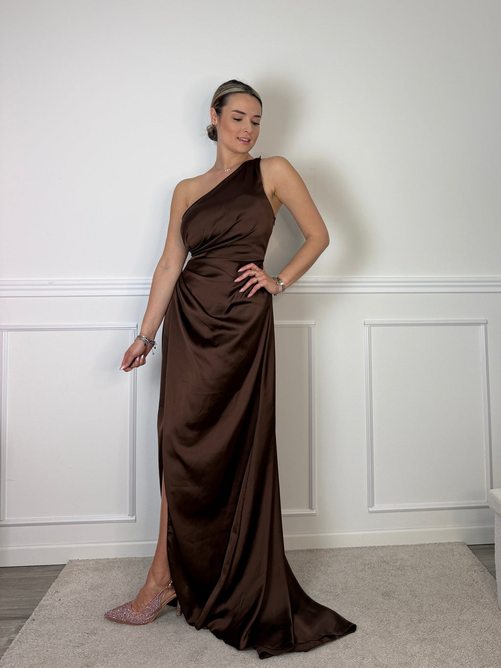 Vestito lungo monospalla GLAMOUR