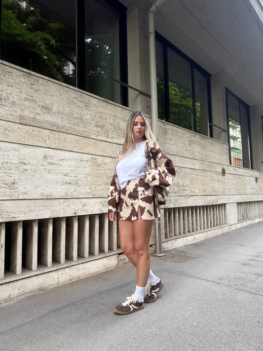 Bomber Cow Print oversize