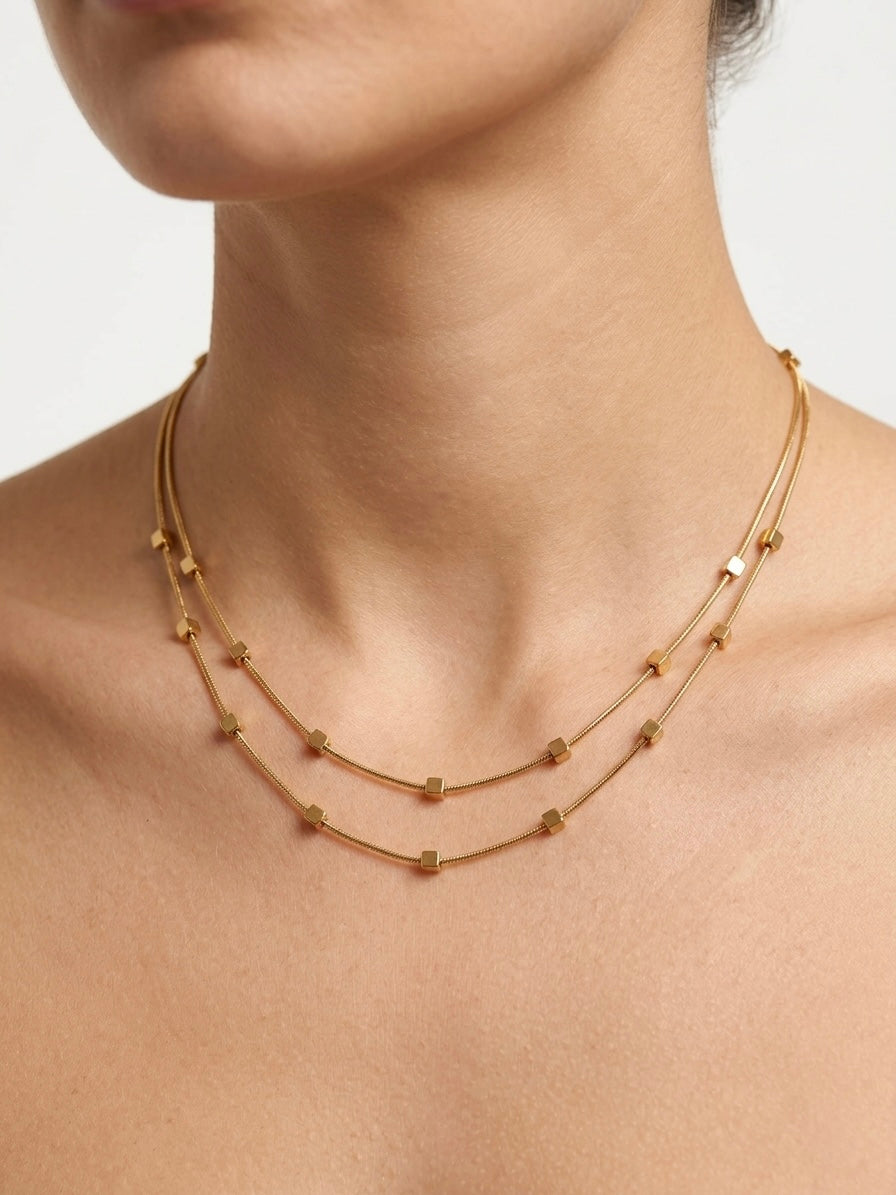 Collana oro con pietrine - Follie by Alice