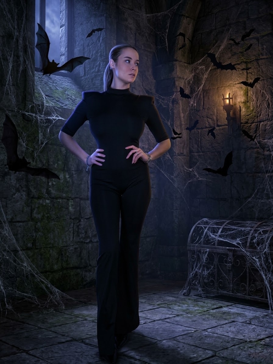 Tuta jumpsuit con spalle strutturate BAD GIRL Immagine principale del prodotto