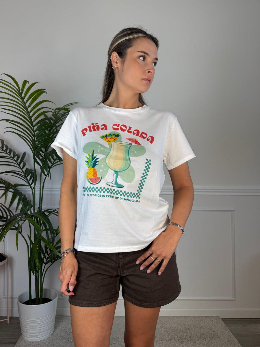 T-shirt con stampa PIÑA COLADA – alternate