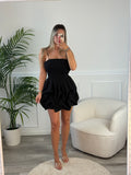 Vestitino bustier con gonna origami