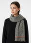 Sciarpa pied-de-poule con frangette