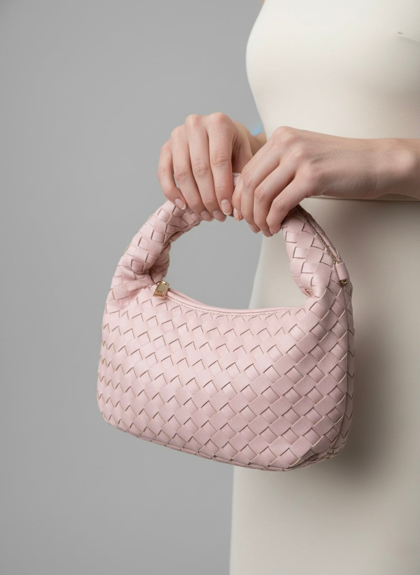 Borsa a mano effetto intrecciato – alternate