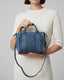 Borsa a mano effetto jeans con tracolla