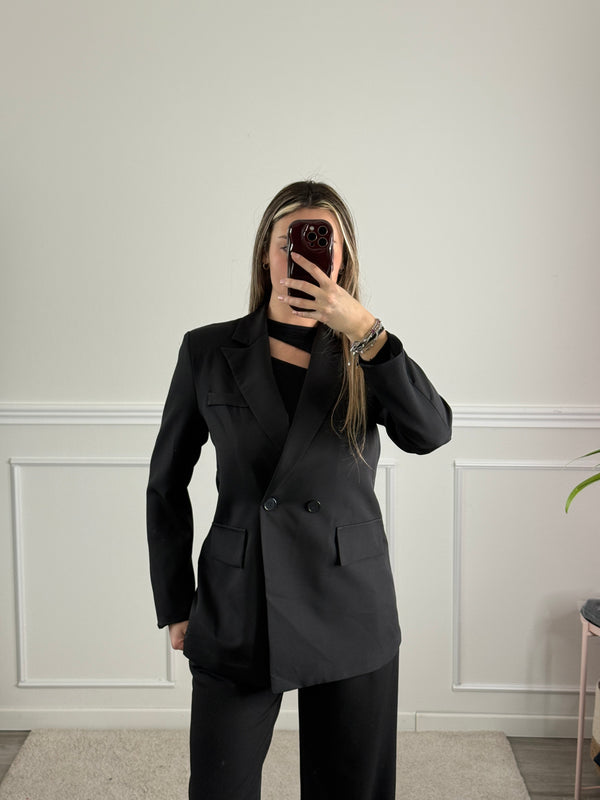 Giacca blazer doppiopetto IVORY