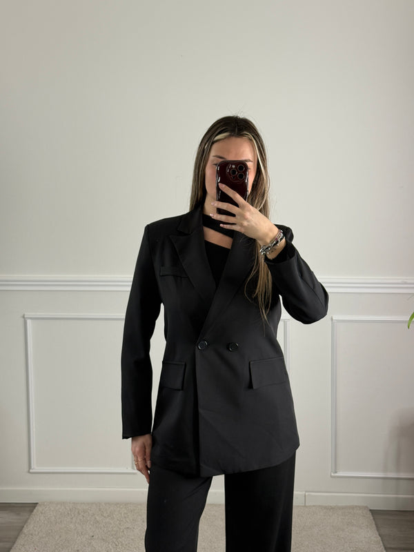 Giacca blazer doppiopetto IVORY