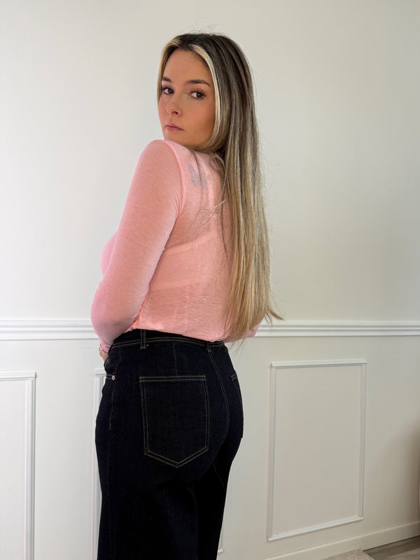 Maglia cashmere girocollo