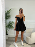 Vestitino con scollo a cuore e gonna a palloncino