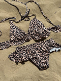 Bikini Slip animalier con volant